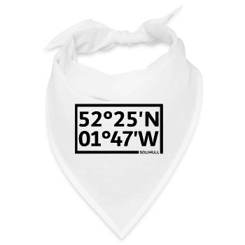 Solihull Koordinaten - Bandana - Weiß - Vorne