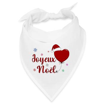 Joyeux Noel Weihnachtsfeier Frankreich - Bandana - Weiß - Vorne