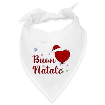 Buon Natale Weihnachtsfeier Italien - Bandana - Weiß - Vorne