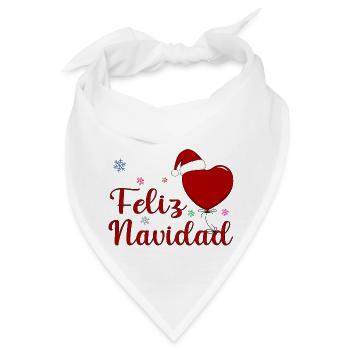 Feliz Navidad Weihnachtsfeier Spanien - Bandana - Weiß - Vorne