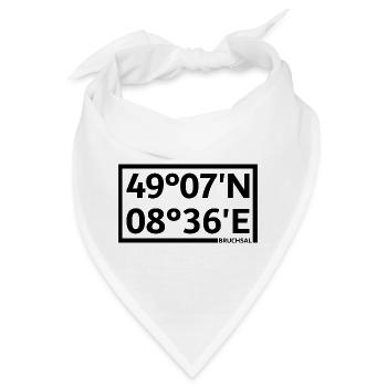Bruchsal Koordinaten - Bandana - Weiß - Vorne