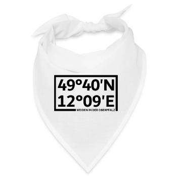 Weiden in der Oberpfalz Koordinaten - Bandana - Weiß - Vorne