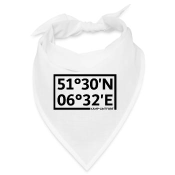 Kamp-Lintfort Koordinaten - Bandana - Weiß - Vorne
