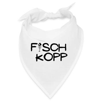 Fischkopp Motiv Angler - Bandana - Weiß - Vorne