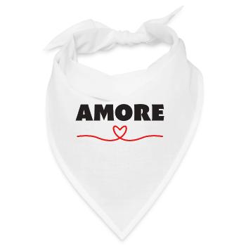 Amore Schatz Darling Valentinstag - Bandana - Weiß - Vorne