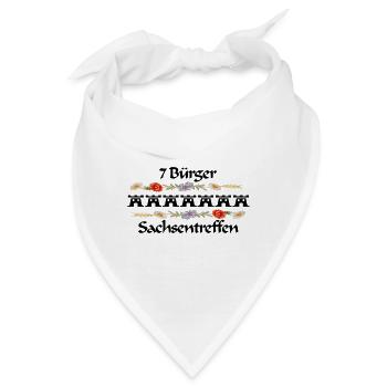 Siebenbürger Sachsentreffen Design schwarz - Bandana - Weiß - Vorne