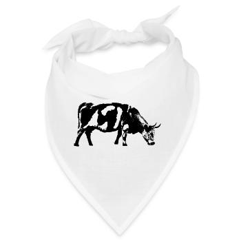 Kuh / Rind / Vieh / Cow - Bandana - Weiß - Vorne