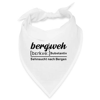 bergweh - Definition wie im Duden - Bandana - Weiß - Vorne