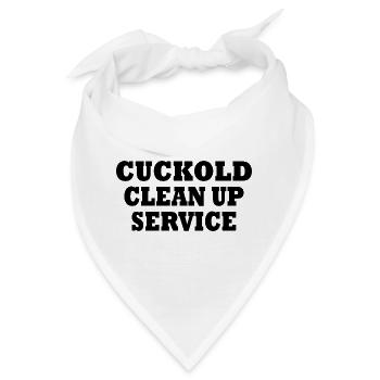 Cuckold clean up service - Bandana - Weiß - Vorne