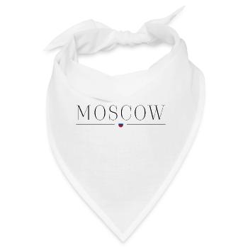 Ich liebe Moskau - Bandana - Weiß - Vorne