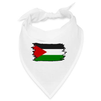 Free palestine - Bandana - Weiß - Vorne
