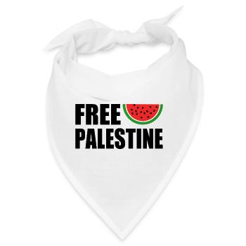 Free palestine - Bandana - Weiß - Vorne