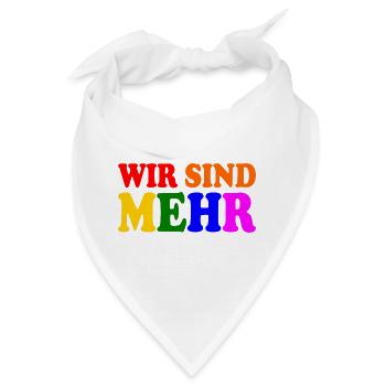 Wir sind mehr - Bandana - Weiß - Vorne