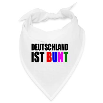 Deutschland ist bunt - Bandana - Weiß - Vorne
