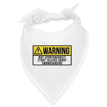 Snowboard Snowboard Snowboard - Bandana - Weiß - Vorne