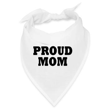 Proud mom - Bandana - Weiß - Vorne