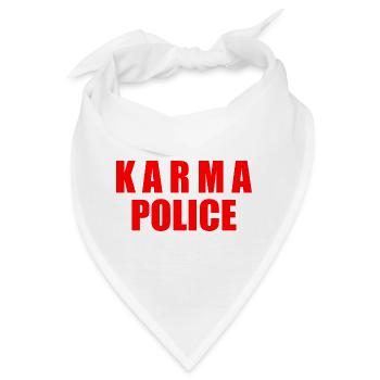 Karma police - Bandana - Weiß - Vorne