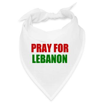 Pray for lebanon - Bandana - Weiß - Vorne