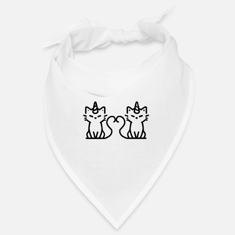 chat-licornes amoureux Bandana
