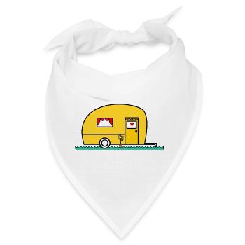 CAMPING. LAGER. ICH KANN NICHT. HUMOR. FEIERTAG - Bandana - Weiß - Vorne