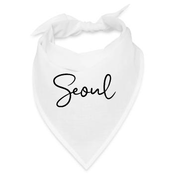 Seoul Südkorea - Bandana - Weiß - Vorne
