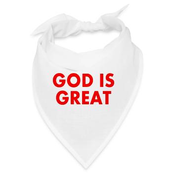 god is great - Bandana - Weiß - Vorne