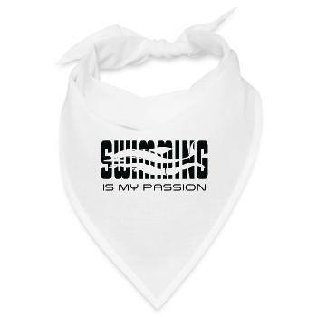 Schwimmen ist meine Leidenschaft - Bandana - Weiß - Vorne