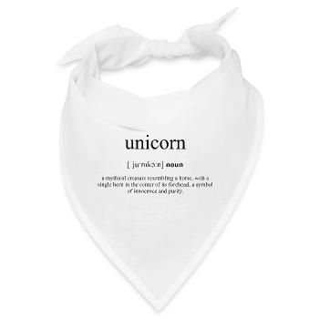 Unicorn | Einhorn Definition Dictionary - Bandana - Weiß - Vorne