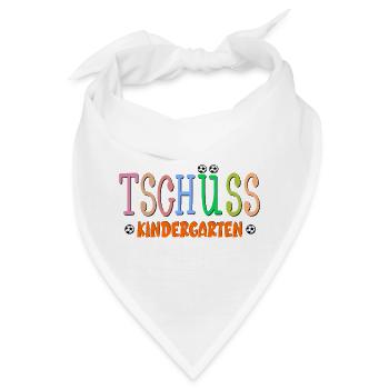 TSCHÜSS KINDERGARTEN ABSCHIED KIGA FUßBALL - Bandana - Weiß - Vorne