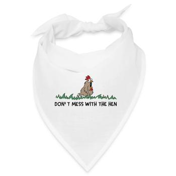 dont mess with the hen chicken - Bandana - Weiß - Vorne