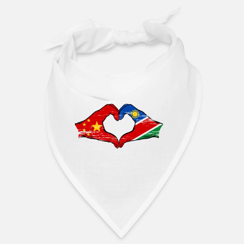China Namibia Flagge Hände Herzform Bandana
