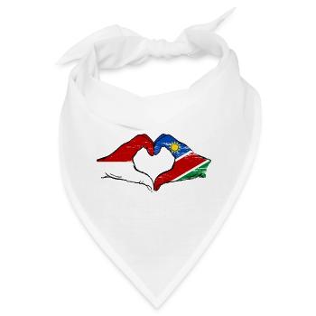 Indonesien Nairobi Flagge Herz Hände - Bandana - Weiß - Vorne