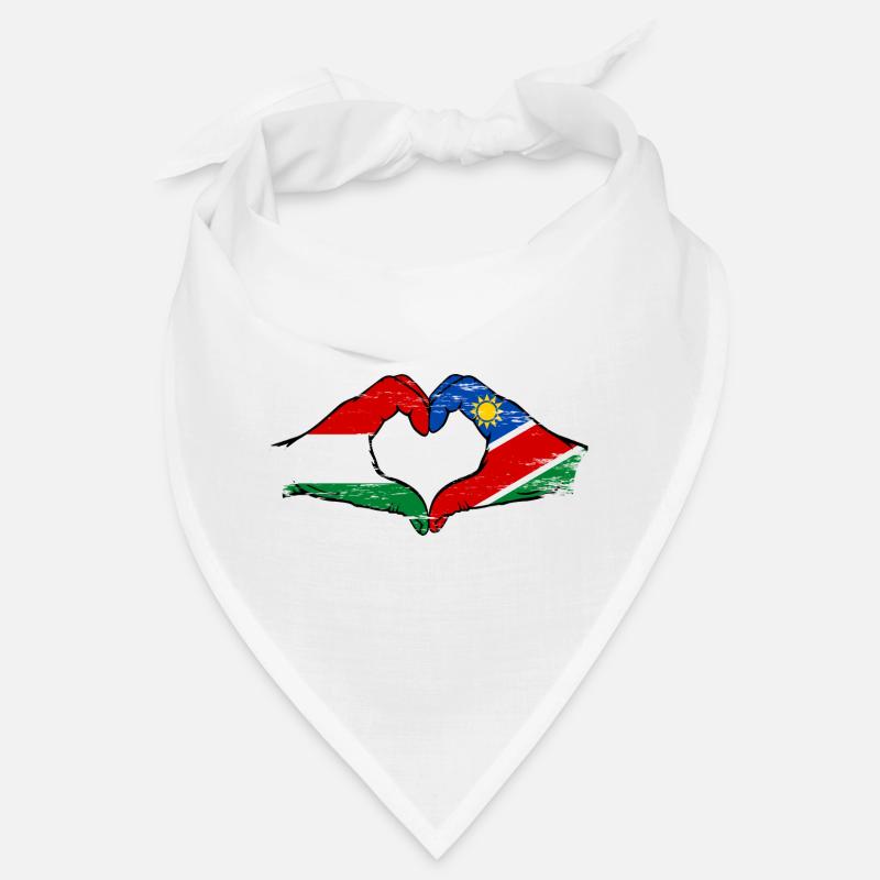 Ungarn Namibia Flagge Hände Herz used Bandana