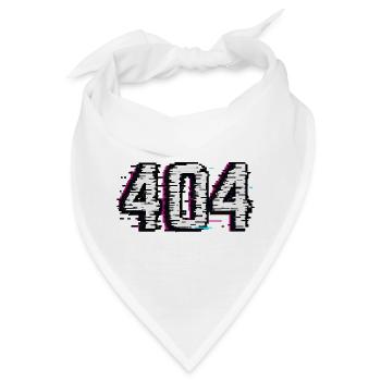 Retro 404 Logo T-Shirt - Bandana - Weiß - Vorne