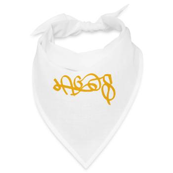 Goldenes Lagos Tag Streetart Souvenir - Bandana - Weiß - Vorne