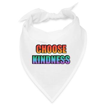 Gay Pride Regenbogen Wählen Sie Freundlichkeit Typografie - Bandana - Weiß - Vorne