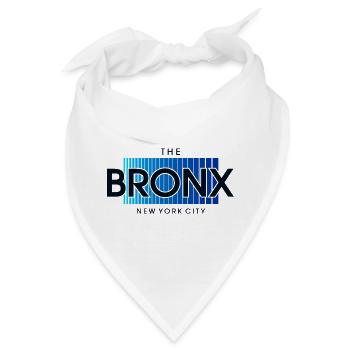 Bronx Skyline Blau Farbverlauf - Bandana - Weiß - Vorne