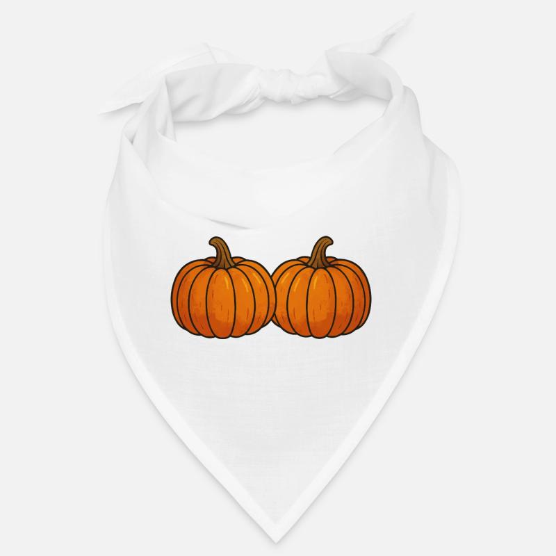 Deux citrouilles dans la lumière d’automne Bandana