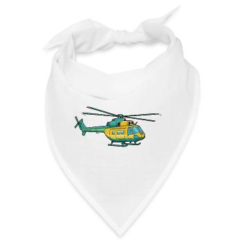 Hubschrauber - Bandana - Weiß - Vorne