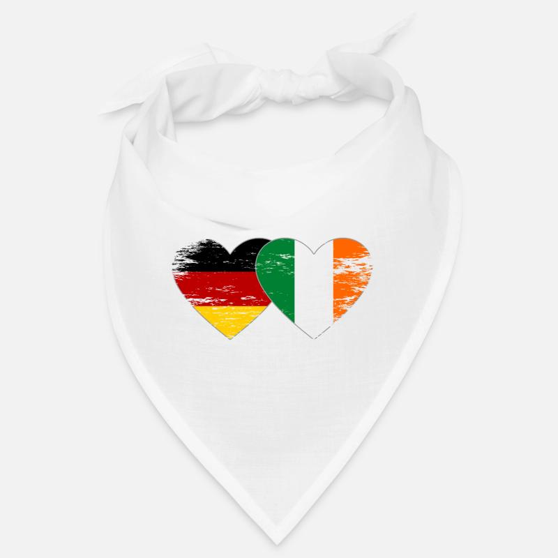 Cœur du drapeau Allemagne Irlande utilisé Bandana