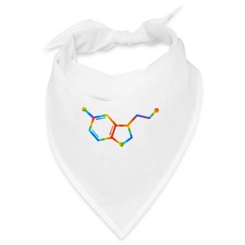 Regenbogenmolekülgeometrie – Seratonin - Bandana - Weiß - Vorne