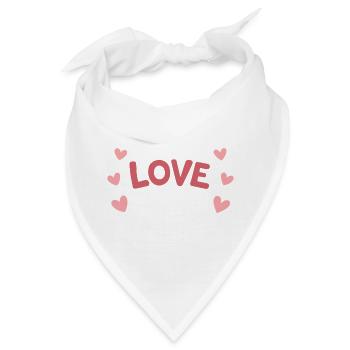 LIEBE Pastel und Playful Hearts - Bandana - Weiß - Vorne
