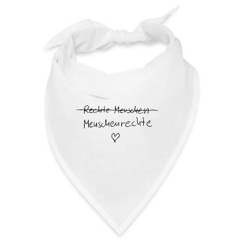 Menschenrechte statt rechter Menschen - Bandana - Weiß - Vorne