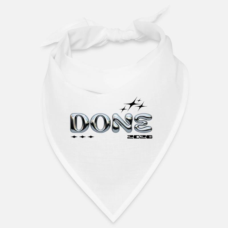 Chrome bubble letters DONE Bandana