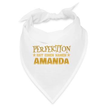 Amanda als Frauenname - Bandana - Weiß - Vorne