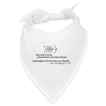 Mit dem Strom - Bandana - Weiß - Vorne