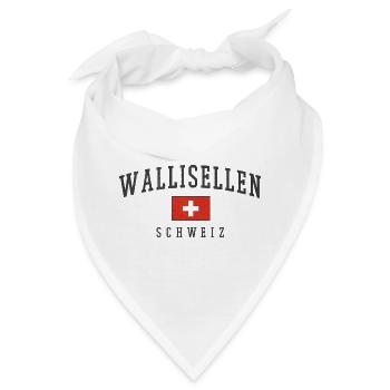 Wallisellen Schweiz Emblem mit Schweizer Flagge - Bandana - Weiß - Vorne