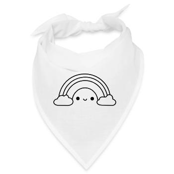 Regenbogen - Bandana - Weiß - Vorne