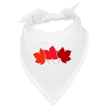 Herbstliche Ahornblätter Farbverlauf - Bandana - Weiß - Vorne