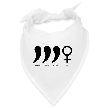 KOMMA KOMMA KOMMA HER – JGA PARTY MALLE DESIGN - Bandana - Weiß - Vorne